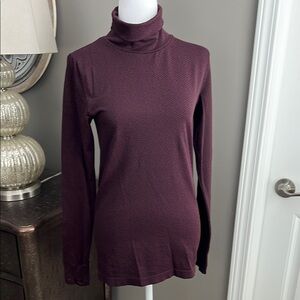 Athleta base layer Burgundy Turtleneck Sweater